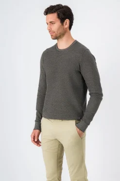 Teddy Smith Pull col rond P-MILAN 2 RAVEN KAKI RAVENKAKI Hot