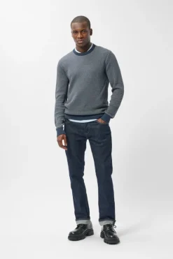 Teddy Smith Pull col rond P-MILAN 2 TOTAL NAVY/JACQUARD TOTALNAVY/JACQUARD New