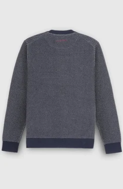 Teddy Smith Pull col rond P-MILAN 2 TOTAL NAVY/JACQUARD TOTALNAVY/JACQUARD New