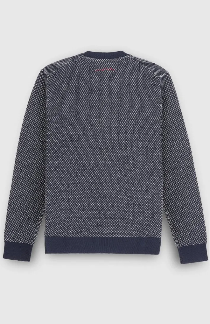 Teddy Smith Pull col rond P-MILAN 2 TOTAL NAVY/JACQUARD TOTALNAVY/JACQUARD New