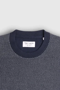 Teddy Smith Pull col rond P-MILAN 2 TOTAL NAVY/JACQUARD TOTALNAVY/JACQUARD New