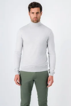 Teddy Smith Pull col roulé MARICK WHITE MELANGE WHITEMELANGE Fashion