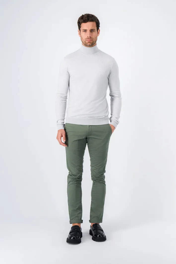 Teddy Smith Pull col roulé MARICK WHITE MELANGE WHITEMELANGE Fashion