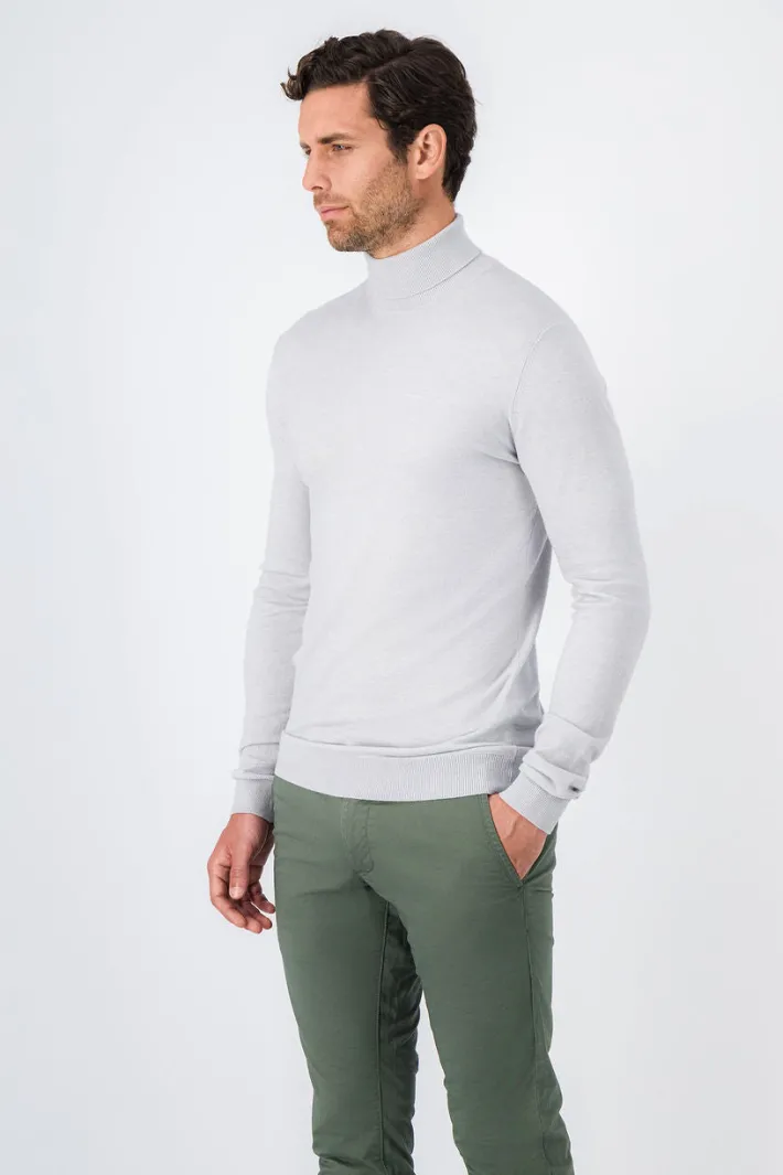 Teddy Smith Pull col roulé MARICK WHITE MELANGE WHITEMELANGE Fashion