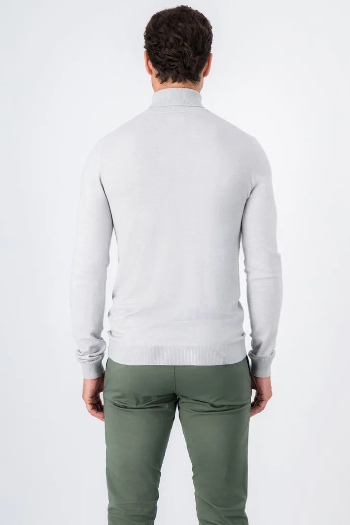 Teddy Smith Pull col roulé MARICK WHITE MELANGE WHITEMELANGE Fashion