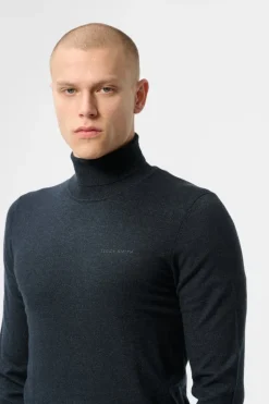 Teddy Smith Pull col roulé P-MARICK DARK NAVY CHINE DARKNAVYCHINE Hot