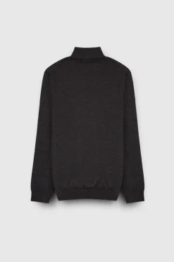 Teddy Smith Pull col roulé P-MARICK MELANGE BLACK MELANGEBLACK New