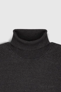 Teddy Smith Pull col roulé P-MARICK MELANGE BLACK MELANGEBLACK New