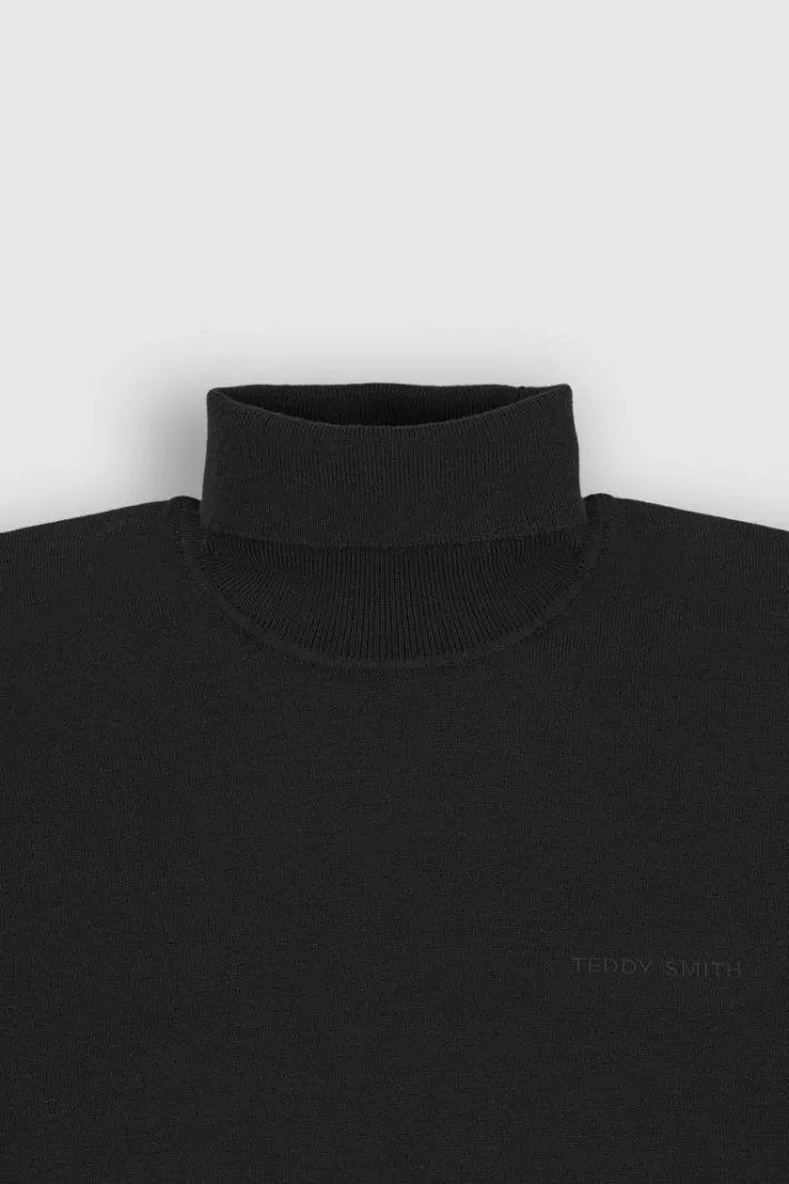 Teddy Smith Pull col roulé P-MARICK NOIR Fashion