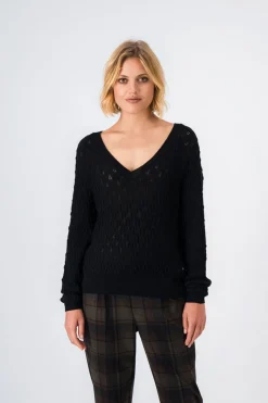 Teddy Smith Pull col V LISON NOIR Shop