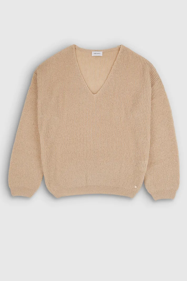 Teddy Smith Pull col V P-MAG BEIGE ARGILE BEIGEARGILE Clearance