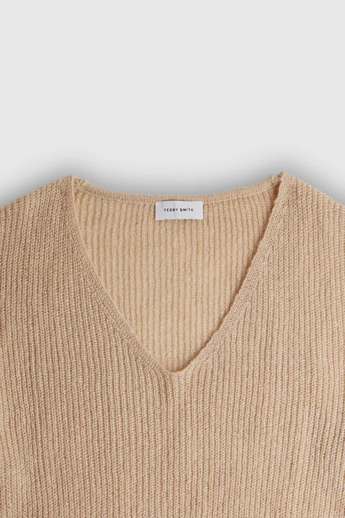 Teddy Smith Pull col V P-MAG BEIGE ARGILE BEIGEARGILE Clearance