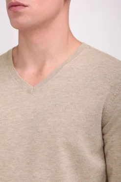 Teddy Smith Pull col V P-MARCO BEIGE DUNE CHINE BEIGEDUNECHINE Online
