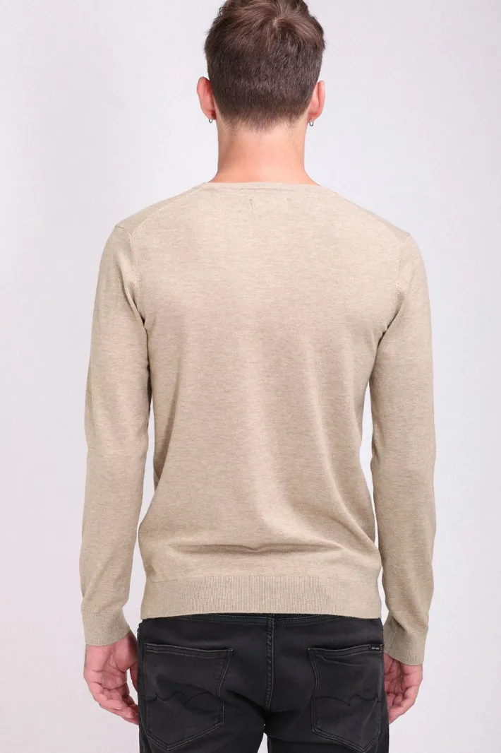Teddy Smith Pull col V P-MARCO BEIGE DUNE CHINE BEIGEDUNECHINE Online