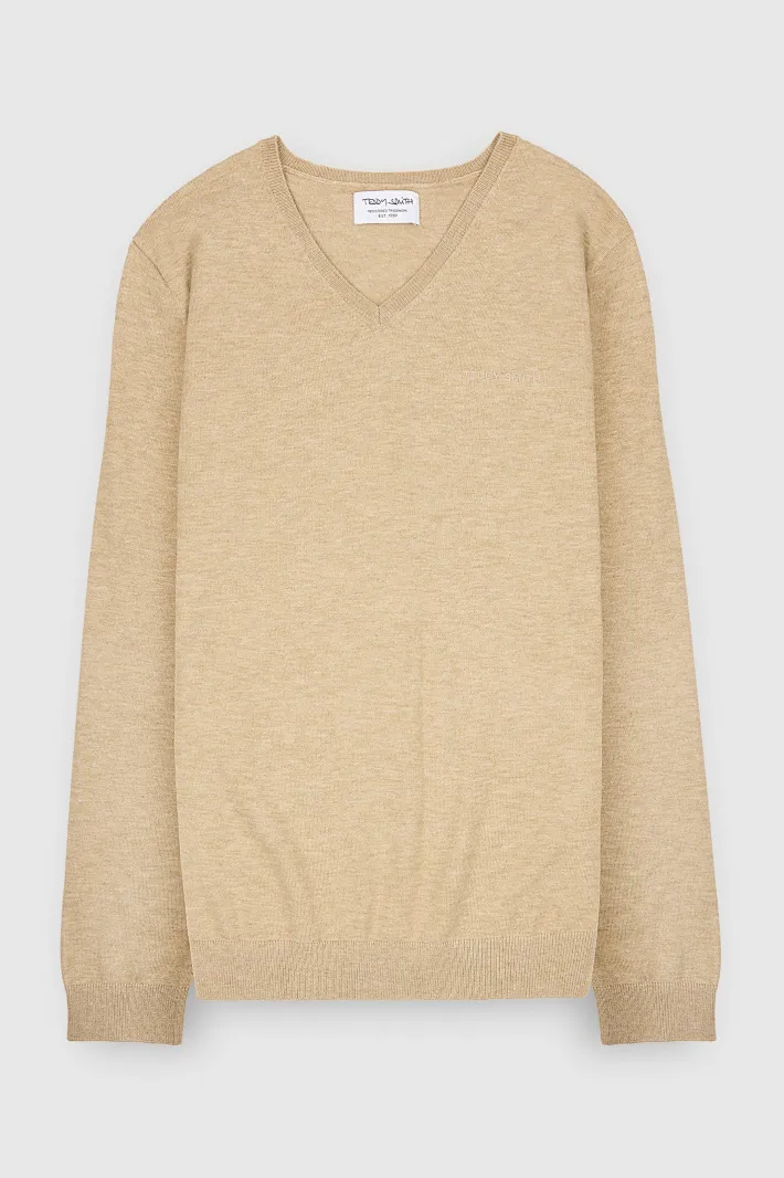 Teddy Smith Pull col V P-MARCO BEIGE DUNE CHINE BEIGEDUNECHINE Online