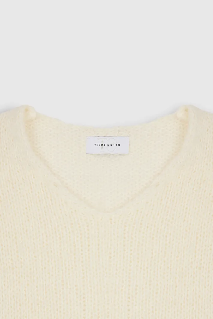 Teddy Smith Pull col V P-MOLLY JR MIDDLE WHITE MIDDLEWHITE Shop