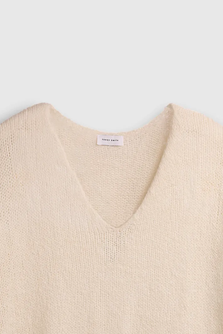 Teddy Smith Pull col V P-MOLLY MIDDLE WHITE MIDDLEWHITE Online