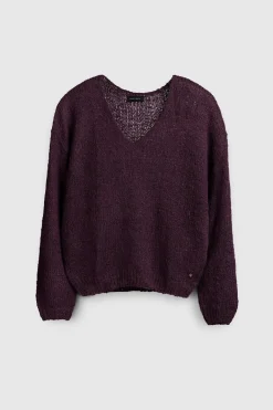 Teddy Smith Pull col V P-MOLLY TRUE PURPLE TRUEPURPLE Discount