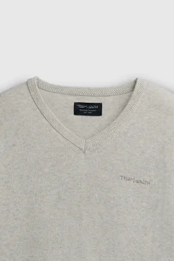 Teddy Smith Pull col V PULSER 2 BLANC IVOIRE CHINE BLANCIVOIRECHINE Sale