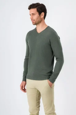 Teddy Smith Pull col V PULSER 2 MILITARY KAKI CHINE MILITARYKAKICHINE Cheap