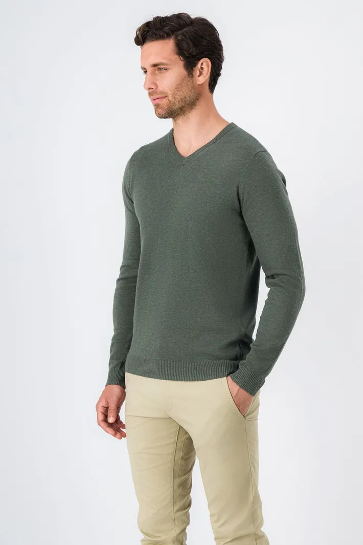 Teddy Smith Pull col V PULSER 2 MILITARY KAKI CHINE MILITARYKAKICHINE Cheap
