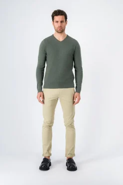 Teddy Smith Pull col V PULSER 2 MILITARY KAKI CHINE MILITARYKAKICHINE Cheap