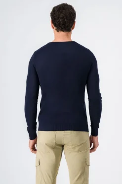 Teddy Smith Pull col V PULSER 2 TOTAL NAVY CHINE TOTALNAVYCHINE Best Sale