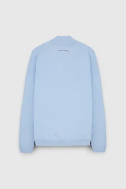 Teddy Smith Pull col zippé MARTY 2 BLEU ECUME BLEUECUME Clearance