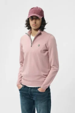 Teddy Smith Pull col zippé MARTY 2 WOOD ROSE WOODROSE Online