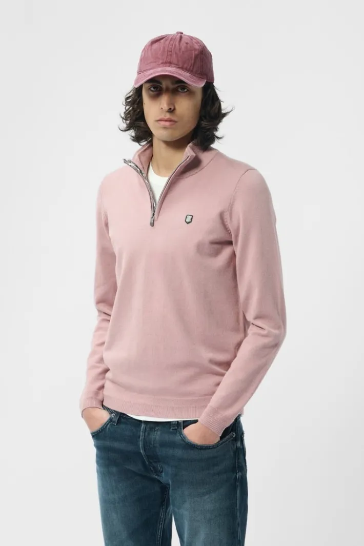 Teddy Smith Pull col zippé MARTY 2 WOOD ROSE WOODROSE Online
