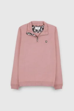 Teddy Smith Pull col zippé MARTY 2 WOOD ROSE WOODROSE Online