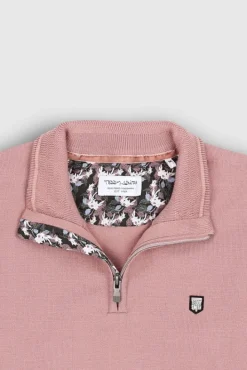 Teddy Smith Pull col zippé MARTY 2 WOOD ROSE WOODROSE Online