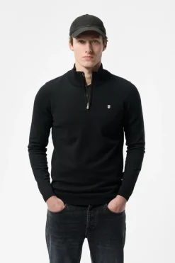 Teddy Smith Pull col zippé P-MARTY 2 CHARBON New