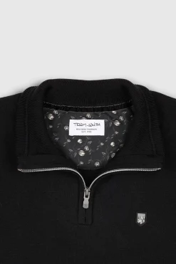Teddy Smith Pull col zippé P-MARTY 2 CHARBON New