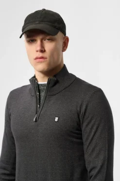 Teddy Smith Pull col zippé P-MARTY 2 MELANGE BLACK MELANGEBLACK Shop