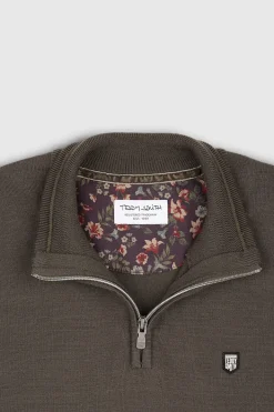 Teddy Smith Pull col zippé P-MARTY 2 RAVEN KAKI RAVENKAKI Cheap