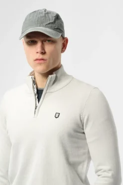 Teddy Smith Pull col zippé P-MARTY 2 WHITE MELANGE WHITEMELANGE Outlet