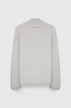Teddy Smith Pull col zippé P-MARTY 2 WHITE MELANGE WHITEMELANGE Outlet