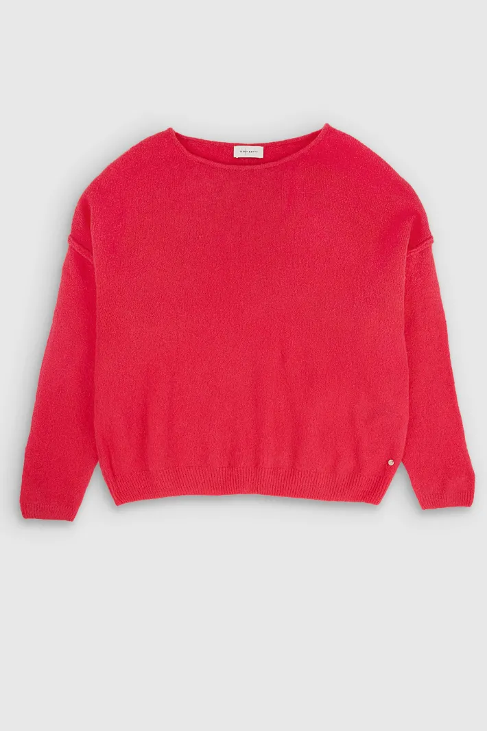 Teddy Smith Pull doux et souple col bateau P-PEPITA JAFFY PINK JAFFYPINK Sale