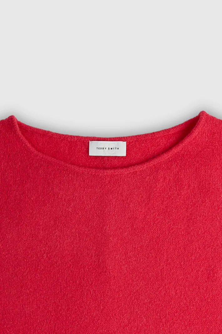 Teddy Smith Pull doux et souple col bateau P-PEPITA JAFFY PINK JAFFYPINK Sale