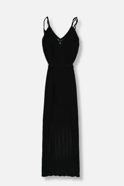 Teddy Smith Robe en maille longue ajourée R-THALIA NOIR Online