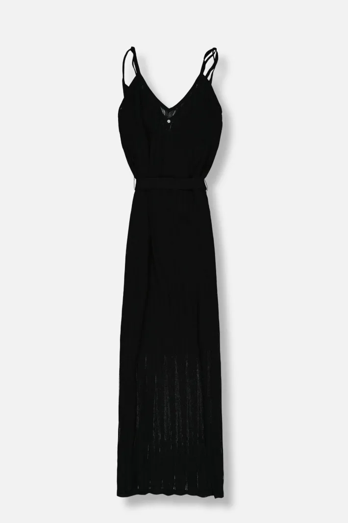Teddy Smith Robe en maille longue ajourée R-THALIA NOIR Online