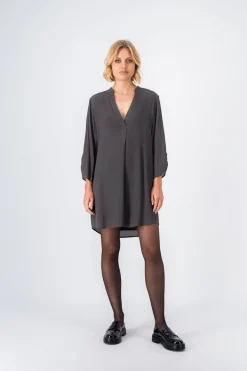 Teddy Smith Robe fluide mi-longue KARY MINERAL KAKI Cheap