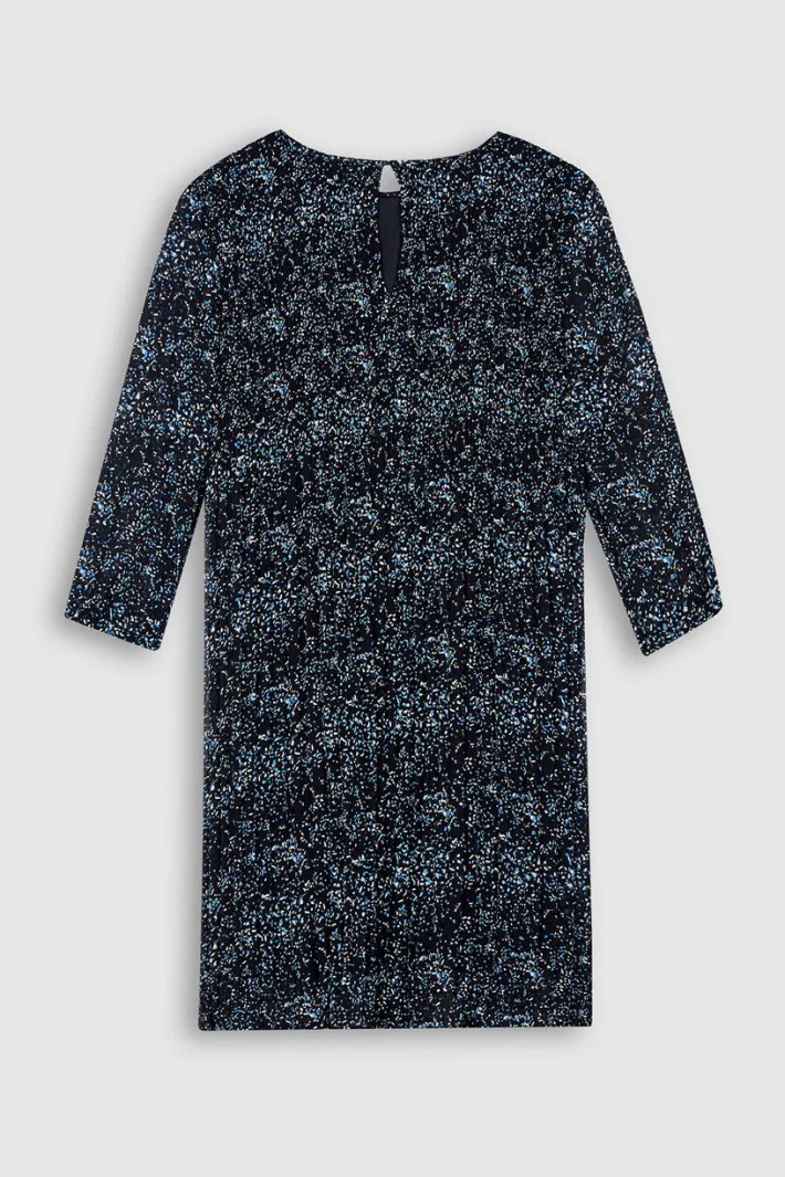 Teddy Smith Robe fluide plissée imprimée fille R-RAMELIE JR DARK NAVY/MOTIF 1 DARKNAVY/MOTIF1 Outlet