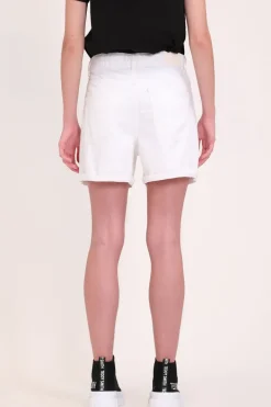 Teddy Smith Short coupe 5 poches taille haute S-MOM ROLLER CO BLANC Hot