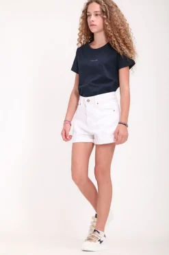 Teddy Smith Short coupe 5 poches taille haute S-MOM JR ROLLER BLANC Hot
