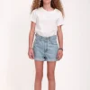 Teddy Smith Short coupe 5 poches taille haute S-MOM JR ROLLER FRIPP/INDIGO CLAIR Cheap