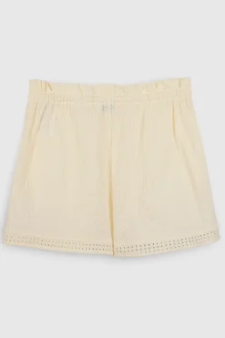 Teddy Smith Short en broderie anglaise S-CRONY MIDDLE WHITE Store