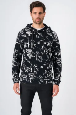 Teddy Smith Sweat à capuche à motif LANE HOODY CHARBON Store
