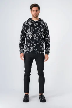 Teddy Smith Sweat à capuche à motif LANE HOODY CHARBON Store